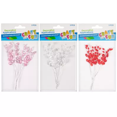 Craft with Fun Ozdoba dekoracyjna Kryszta�ki na druciku bukiet 404578