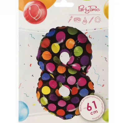 Arpex Balon stoj�cy 8 w kropki 61 cm