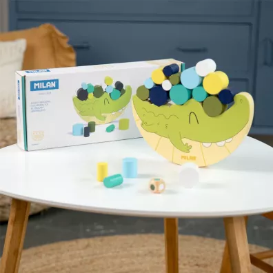 Klocki do uk�adania Balansuj�cy krokodyl, drewniana zabawka edukacyjna Milan