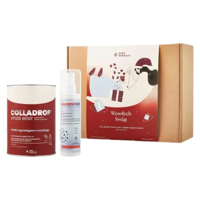 Aura Herbals Zestaw �wi�teczny Kolagen + Srebro Argentum200 333 g + 150 ml