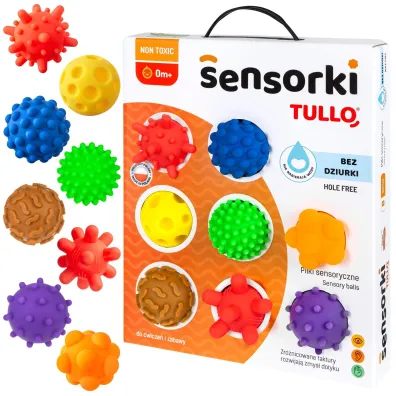 Sensorki Tullo Pi�ki sensoryczne 8 szt. bez dziurki
