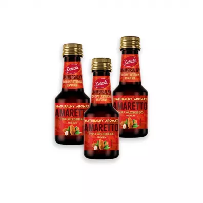 Delecta Amaretto naturalny aromat Premium Zestaw 3 x 30 ml