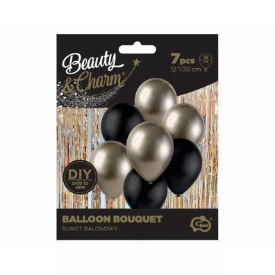 Godan Balon dekoracyjny Beauty&Charm czarny, z�oty 30cm