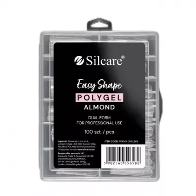 Silcare Dual formy do akrylo�elu Clear Migda� 100 szt.