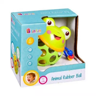 Gumowa kula z grzechotk� �aba BAM BAM 383721