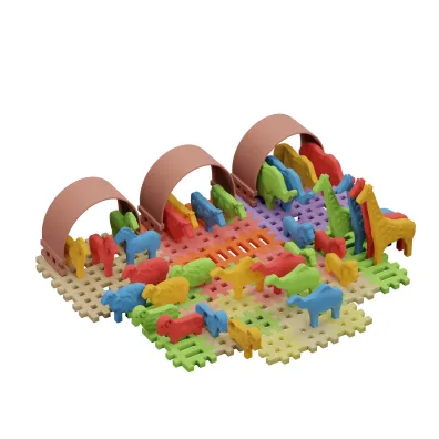 Puzzle Mini Waffle 62 el. Zwierz�ta Marioinex