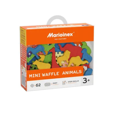 Puzzle Mini Waffle 62 el. Zwierz�ta Marioinex