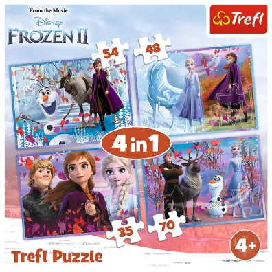 Puzzle 4w1 - Podr� w nieznane. Frozen 2 (35+48+54+70 el.) Trefl
