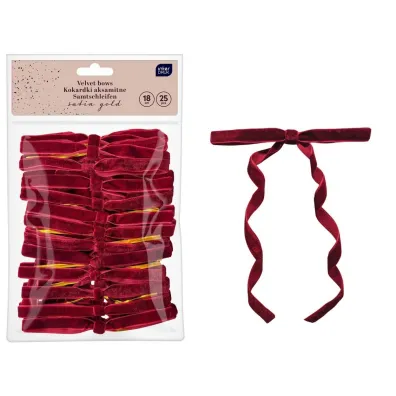 Interdruk Kokardki aksamitne z moc.18cm RED 25 szt
