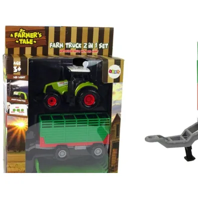 Traktor z przyczepk� autko farma LeanToys