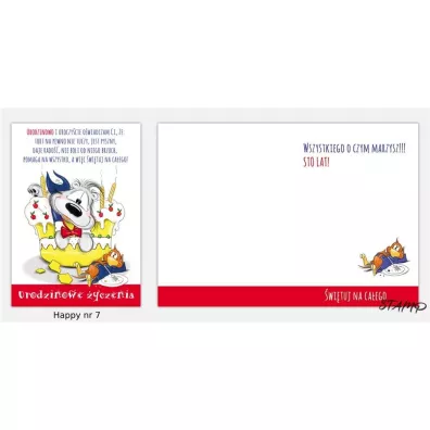 Stamp Karnet Happy B6 + koperta wz�r nr 07 Urodziny