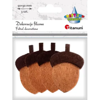 Titanum Dekoracje filcowe �o��dzie 3D 36x53xmm 4 szt.