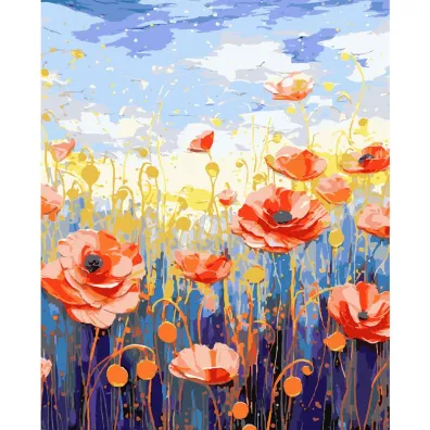 Koh-I-Noor Malowanie po numerach - Maki 40x50cm