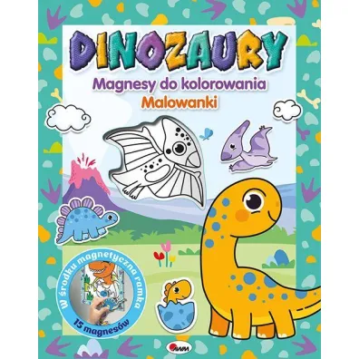 Magnesy do kolorowania Dinozaury