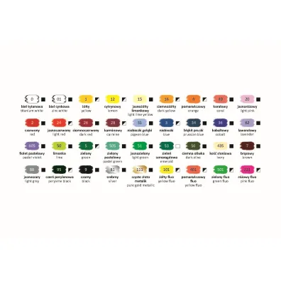 Happy Color Farby akrylowe zestaw 36x12ml