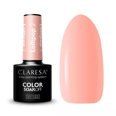 Claresa Soak Off UV/LED Lollipop lakier hybrydowy 02 5 g
