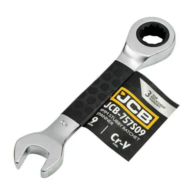 Jcb Klucz p�asko-oczkowy z grzechotk� kr�tki 9mm