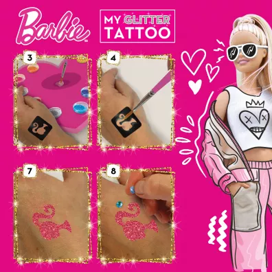 Brokatowe tatuae - Barbie Lisciani