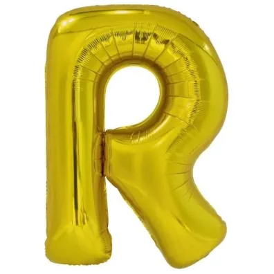 Amscan Balon foliowy litera R z�ota 60,5x86cm