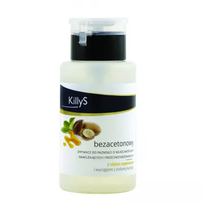 KillyS Acetone-Free Nail Polish Remover bezacetonowy zmywacz do paznokci z pompk Olej Arganowy 200 ml