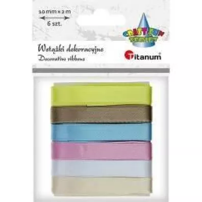 Titanum Wst��ki satynowe 10mm x 2m, 6 kolor�w