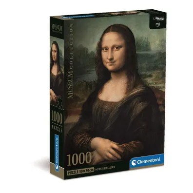 Puzzle 1000 el. Compact Museum Leonardo - Gioconda Clementoni