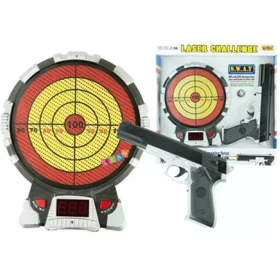 Pistolet laserowy z tarcz� wy�wietlacz �wiat�a LeanToys