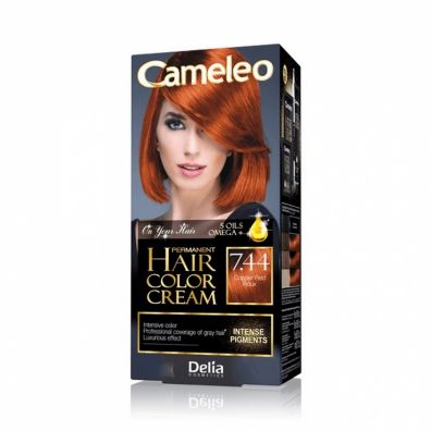 Cameleo Omega Permanent Hair Color Cream trwale koloryzujca farba do wosw 7.44 Copper Red