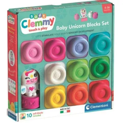 Clemmy klocki mi�kkie 10el Unicorn CLEMENTONI 17630  CLM