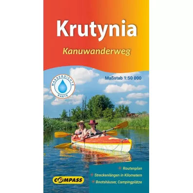 Krutynia. Mapa kajakowa  w skali 1:50 000 (wersja niemiecka)