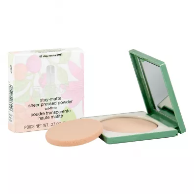 Clinique Stay-Matte Sheer Pressed Powder Oil-Free puder matuj�cy 02 Stay Neutral 7.6 g