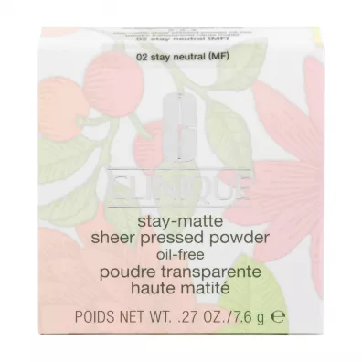 Clinique Stay-Matte Sheer Pressed Powder Oil-Free puder matuj�cy 02 Stay Neutral 7.6 g