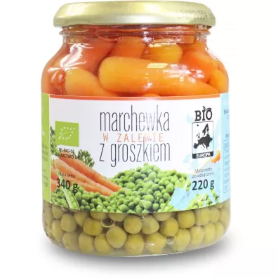 Bio Europa Marchewka w zalewie z groszkiem (s�oik) 340 g Bio