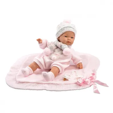 Lalka 38938 Joelle p�acz�ca z r�. kocykiem 38cm Llorens