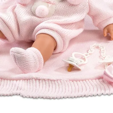 Lalka 38938 Joelle p�acz�ca z r�. kocykiem 38cm Llorens