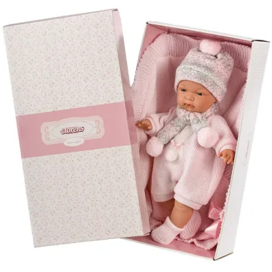 Lalka 38938 Joelle p�acz�ca z r�. kocykiem 38cm Llorens