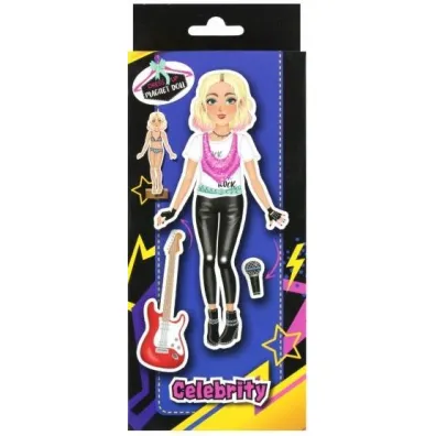 Puzzle Uk�adanka magnetyczna 39 element�w Ubieranka Lalka Celebrytka JM-0054 Alba Moli