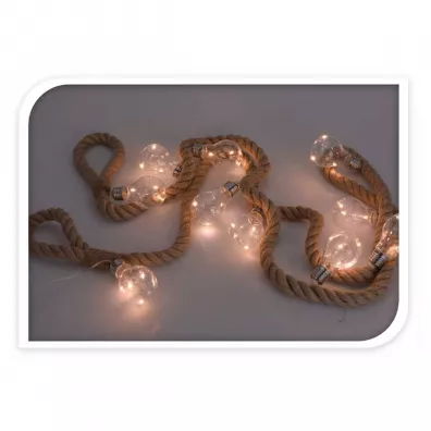 H&S Decoration Girlanda 10 Led na grubym sznurze