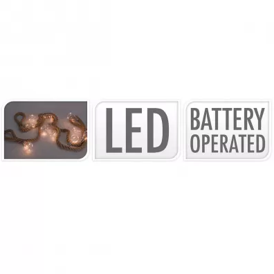 H&S Decoration Girlanda 10 Led na grubym sznurze