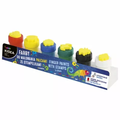 Derform Farby do malowania palcami ze stempelkami 6 szt.