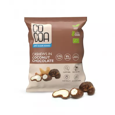 Cocoa Orzechy nerkowca w czekoladzie kokosowej 70 g Bio