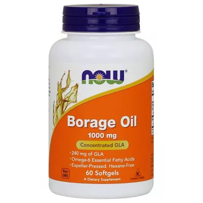 Now Foods Borage Oil Ogrecznik 1000 mg Suplement diety 60 kaps.