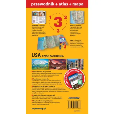 USA Cz�� zachodnia 3w1 przewodnik + atlas + mapa