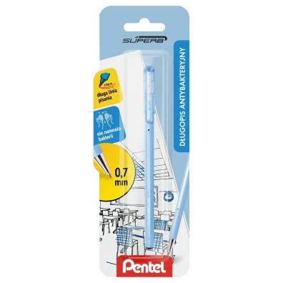 Pentel D�ugopis SuperB antybakteryjny BK77AB czarny 1 szt.