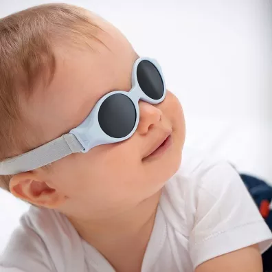 Beaba Okulary przeciwsoneczne dla dzieci z elastyczn opask 0-9 miesicy Pearl blue