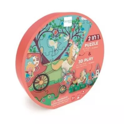 Puzzle 2w1 2D i 3D scenografia Ksi�niczka Scratch