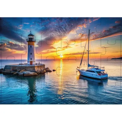 Puzzle 24 el. Latarnia morska Silver Alexander