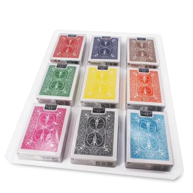 Bicycle Color Collection, karty do gry, brzowe, te, szare, pomaraczowe, zielone, fuksjowe, czerwone, czarne, turkusowe