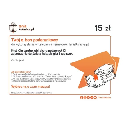 e-Bon Karta Podarunkowa 15 z� TaniaKsiazka.pl