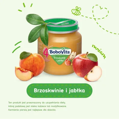 BoboVita Brzoskwinie i jab�ka po 4 miesi�cu 125 g